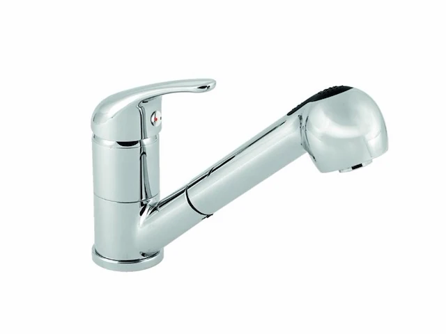 Plieger time keukenmengkraan 1-gats uittrekbare handdouche chroom - afbeelding 1 van  3