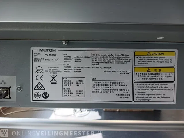 Plotter mutoh, valuevet vj-1624x - afbeelding 4 van  17