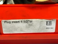 Plug zwart 1.1/2" - partij - afbeelding 4 van  4