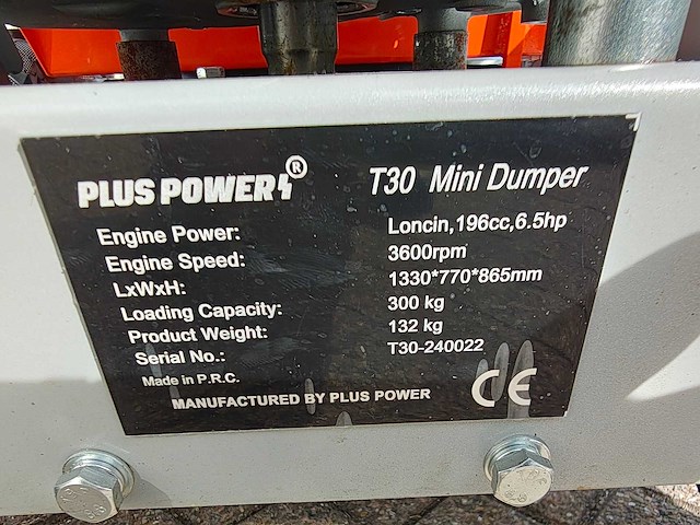 Plus power - t30 - kruiwagen met benzinemotor - afbeelding 15 van  16