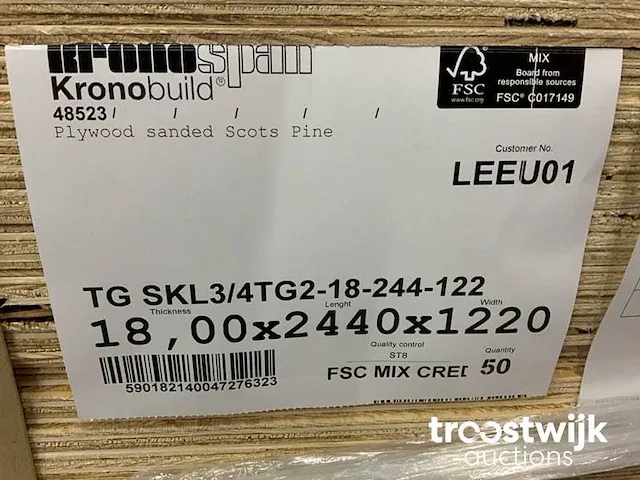 Plywood sanded scots pine - afbeelding 6 van  8