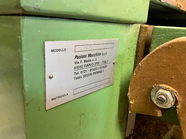 Pm paoloni macchine ps500 vandiktebank - afbeelding 3 van  11