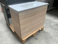 Pocket natural oak badmeubel 80cm - afbeelding 1 van  6