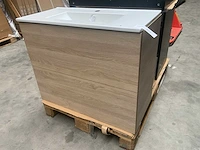 Pocket natural oak badmeubel 80cm - afbeelding 2 van  6