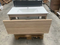 Pocket natural oak badmeubel 80cm - afbeelding 3 van  6