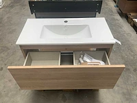 Pocket natural oak badmeubel 80cm - afbeelding 4 van  6