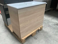 Pocket natural oak badmeubel 80cm - afbeelding 5 van  6
