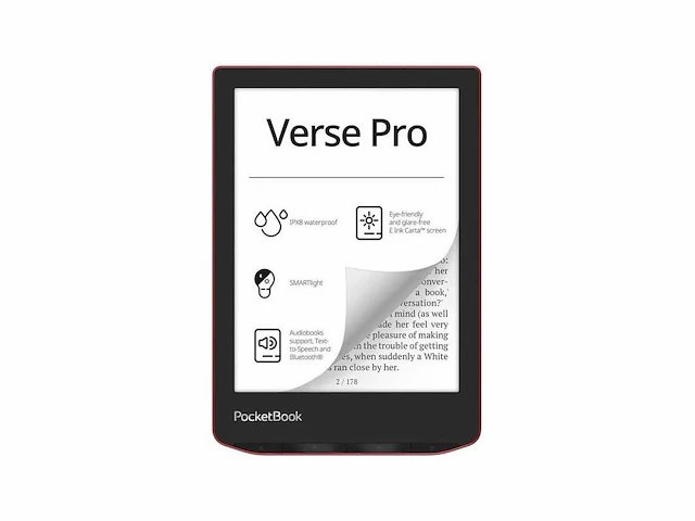 Pocketbook ereader - verse pro - passion red - afbeelding 1 van  2