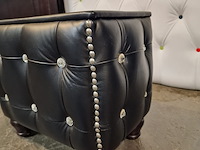 Poef chesterfield, chesterfield, zwart - afbeelding 3 van  3