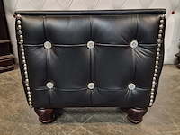 Poef chesterfield, chesterfield, zwart - afbeelding 1 van  3