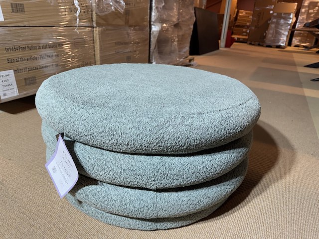 Poef dkw, feline, groen - afbeelding 2 van  4