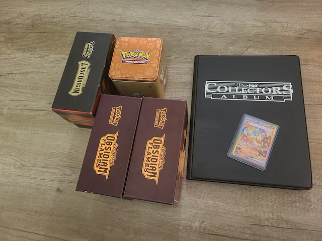 Pokémon collectie met vele kaarten en accessoires van pokémon + zeldzame japanse eevee kaart - afbeelding 15 van  22