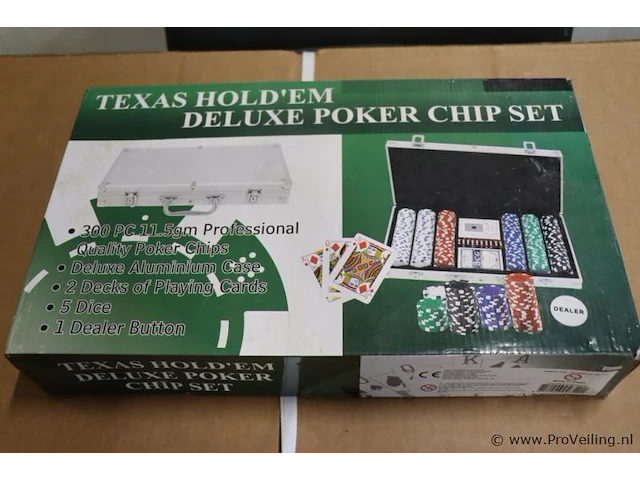 Pokerset in koffer - afbeelding 1 van  3