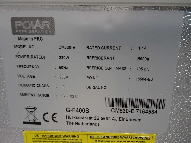 Polar - cm530-e - vrieskist - afbeelding 3 van  3