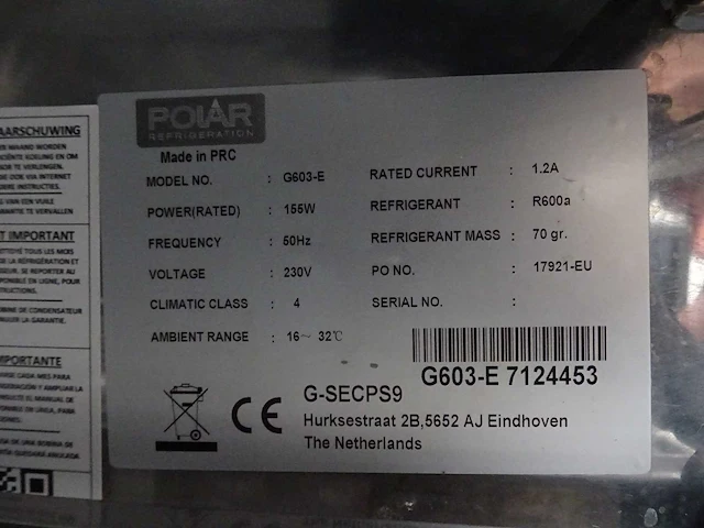 Polar - g603-e - koelwerkbank - afbeelding 5 van  5