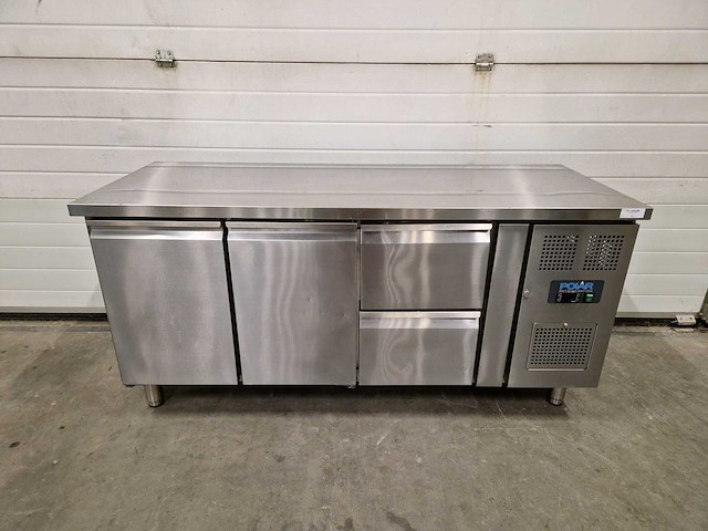 Polar - koelwerkbank - 2 lades - 2 deuren - 230v - afbeelding 1 van  3