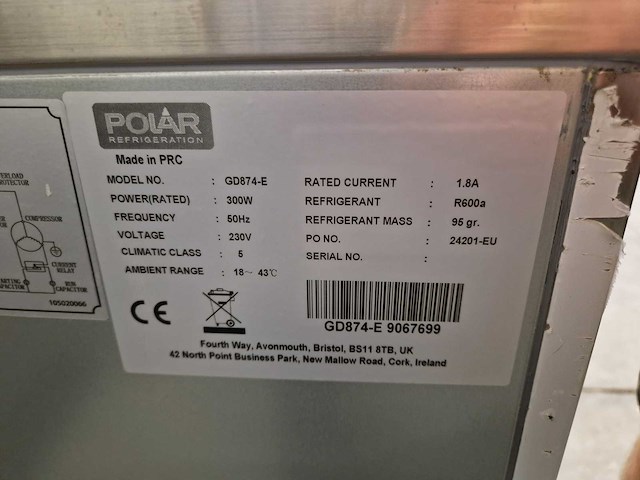 Polar - koelwerkbank - 2 lades - 2 deuren - 230v - afbeelding 3 van  3