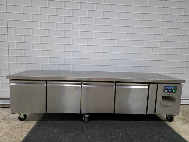Polar da464e mobiele rvs 4-deurs koelwerkbank - afbeelding 1 van  6
