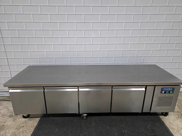 Polar da464e mobiele rvs 4-deurs koelwerkbank - afbeelding 5 van  6