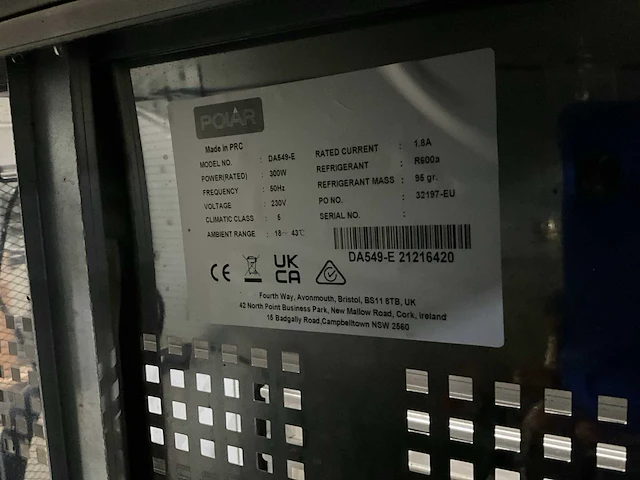 Polar da549-e koelwerkbank - afbeelding 7 van  7