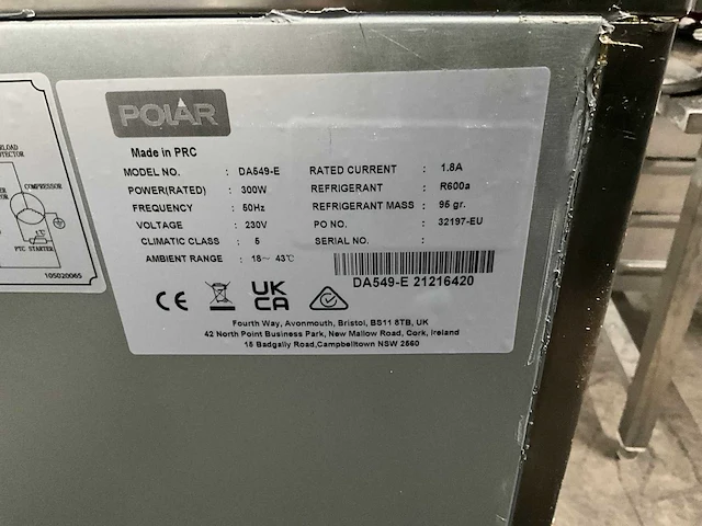 Polar da549-e koelwerkbank - afbeelding 7 van  8