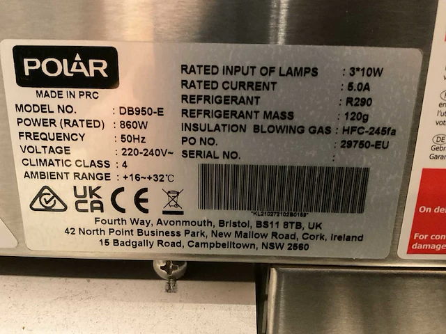 Polar db950-e koelvitrine - afbeelding 7 van  7