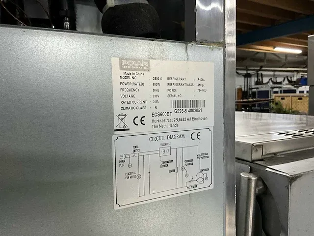 Polar g593-5 rvs vrieskast - afbeelding 7 van  7