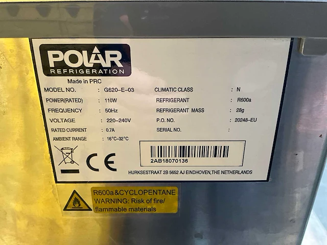 Polar refrigeration g620-e-03 ijsblokjesmachine - afbeelding 4 van  6