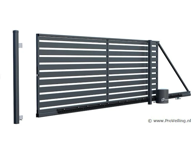 Polargo's schuifpoort 6mtr (b) model saffier met elektrische poortopener - afbeelding 3 van  4