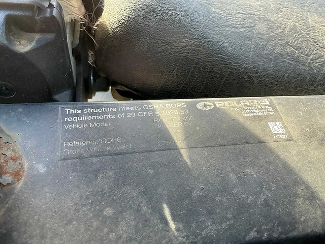 Polaris ranger ev 400 utv - afbeelding 14 van  23