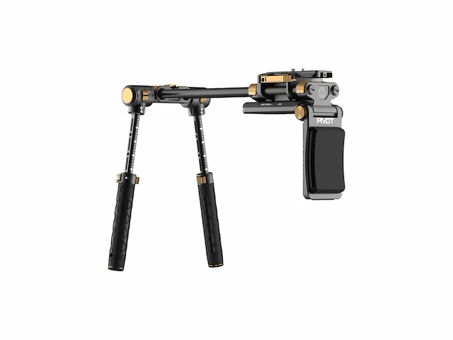 Polarpro pivot shoulder rig compact en lichtgewicht ideaal voor reizende videografen speciaal ontwikkeld voor hobbyfilmers - afbeelding 4 van  5