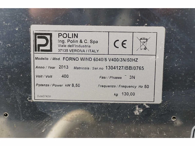 Polin - forno wind6040/5 - pizza-oven - afbeelding 9 van  9