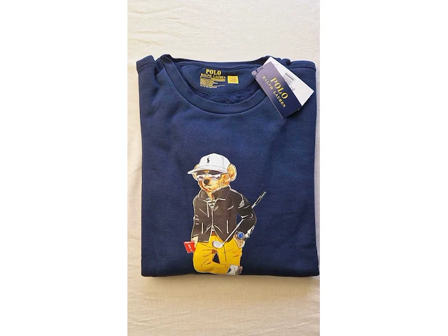 Polo ralph lauren trui - navy polo bear - maat l - afbeelding 1 van  3