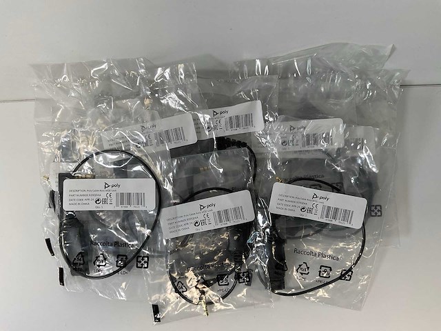 Poly (920q0aa) cable assy with qd lock adapters (new) (18x) - afbeelding 2 van  4