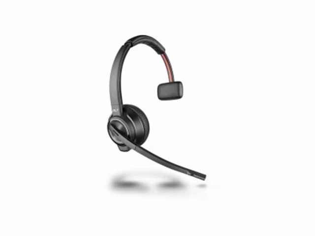 Poly savi 8210 uc dect 1880-1900 mhz usb-a-headset zwart - afbeelding 1 van  3