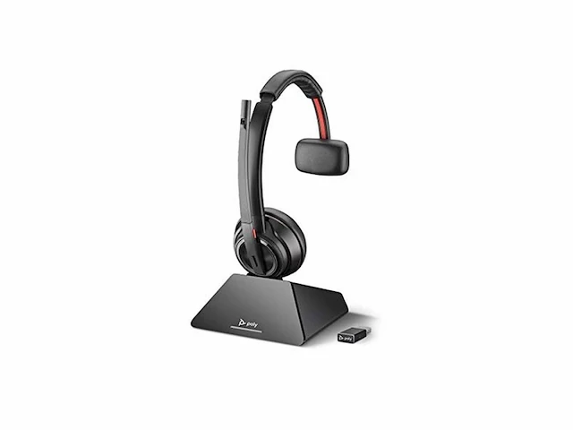 Poly savi 8210 uc dect 1880-1900 mhz usb-a-headset zwart - afbeelding 3 van  3