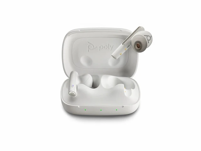 Poly voyager free 60 draadloze hoofdtelefoon, microfoons met ruisonderdrukking wit - afbeelding 3 van  4