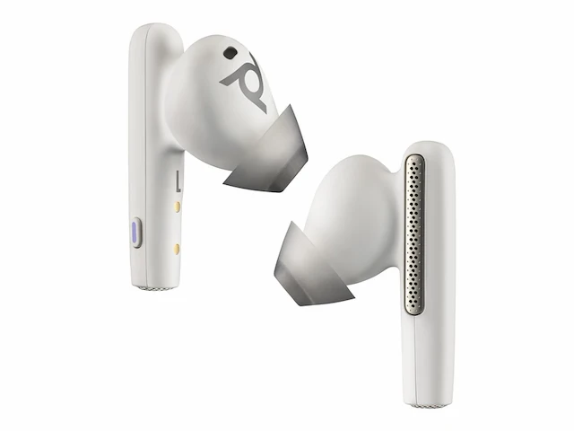 Poly voyager free 60 draadloze hoofdtelefoon, microfoons met ruisonderdrukking wit - afbeelding 4 van  4