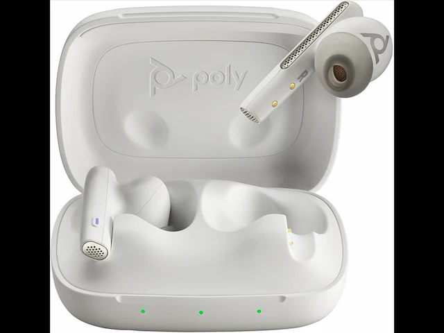 Poly voyager free 60 uc m white sand earbuds + bt700 usb c adapter + oplaadcase basis - afbeelding 1 van  4