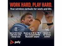 Poly voyager free 60+ uc true wireless earbuds zwart - afbeelding 4 van  6