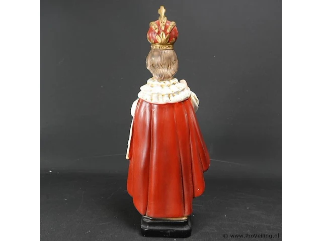 Polychroom aardewerk beeld jesus van praag - afbeelding 4 van  5