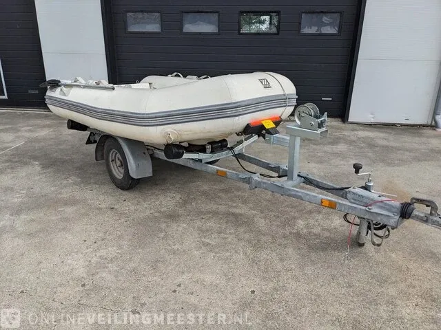 Polyester rib boot met trailer zodiac, yachtline yl 275 r, wit - afbeelding 1 van  26
