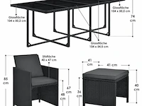 Polyrotan eetset baracoa xxl - afbeelding 11 van  14