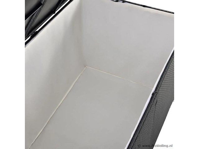 Polyrotan opbergbox ikaria 950 liter zwart - afbeelding 3 van  12