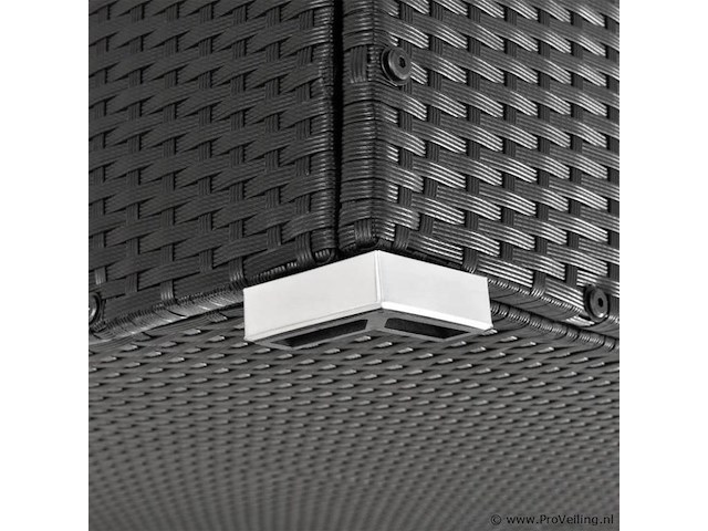 Polyrotan opbergbox ikaria 950 liter zwart - afbeelding 2 van  12