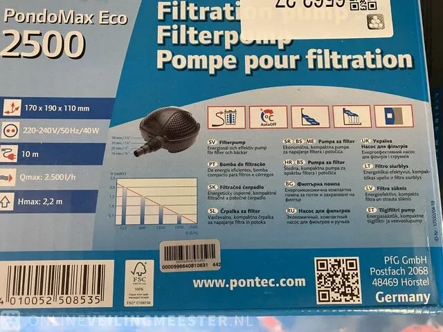 Pondomax eco vijverpomp pontec, 2500 - afbeelding 2 van  3