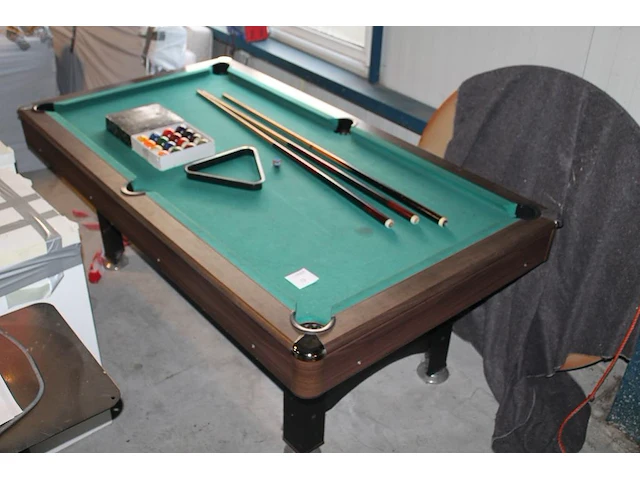 Poolbiljarttafel 114 x 206 x 79 cm met 16 ballen en drie keus. - afbeelding 1 van  4