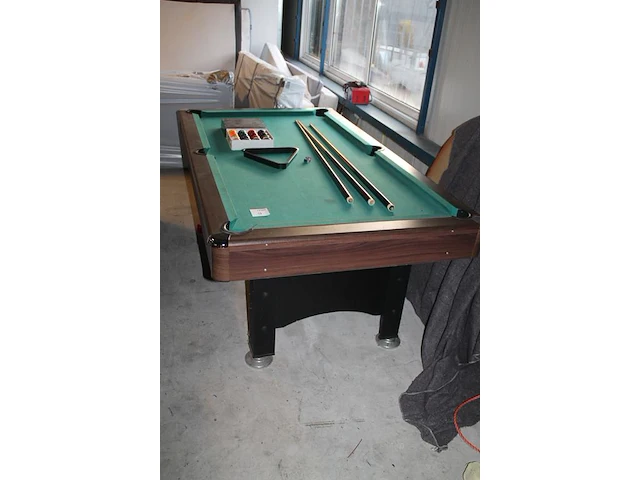 Poolbiljarttafel 114 x 206 x 79 cm met 16 ballen en drie keus. - afbeelding 2 van  4
