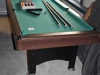 Poolbiljarttafel 114 x 206 x 79 cm met 16 ballen en drie keus. - afbeelding 2 van  4