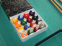 Poolbiljarttafel 114 x 206 x 79 cm met 16 ballen en drie keus. - afbeelding 3 van  4